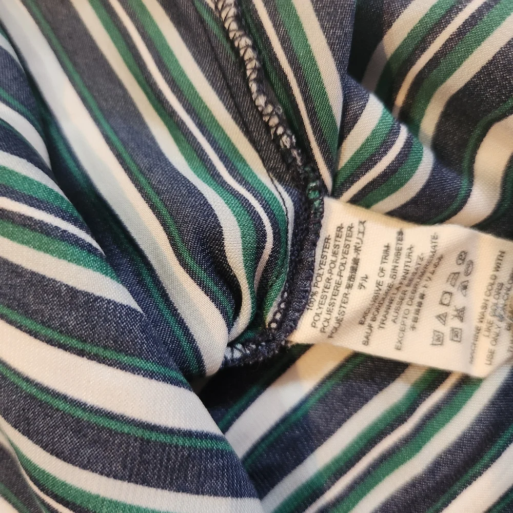 Free People Striped Blouse Size Large Boho Flowy Lightweight Top